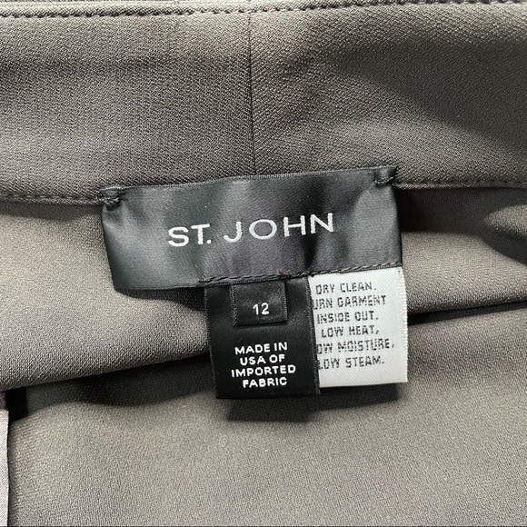 St. John Light Brown / Grey Wide Leg Pants Size 12 - Picture 3 of 10